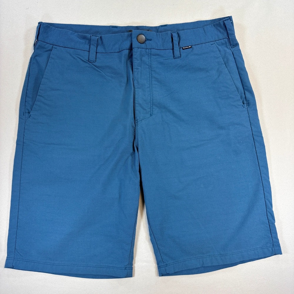 Hurley Dri Fit Shorts Mens 32 Blue Nike Technology Hiking Golf Active Chino EUC